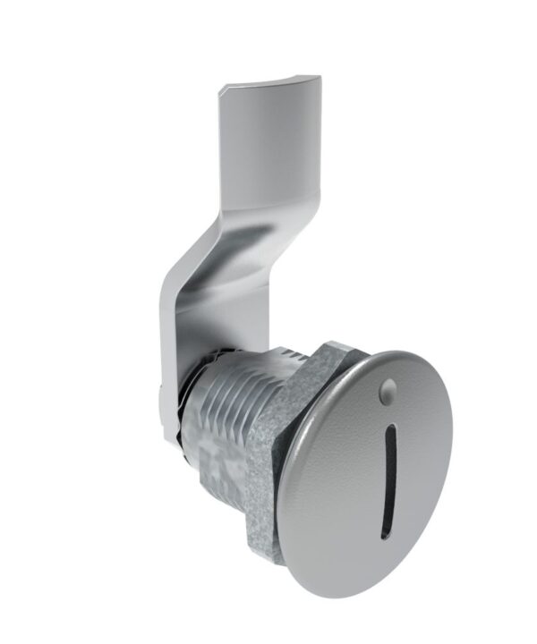 Southco Quarter-Turn Cam Latch, Slotted Recess, 12mm (.47 in) Grip, Sealed, Zinc Alloy, Chrome Plated, Bright
