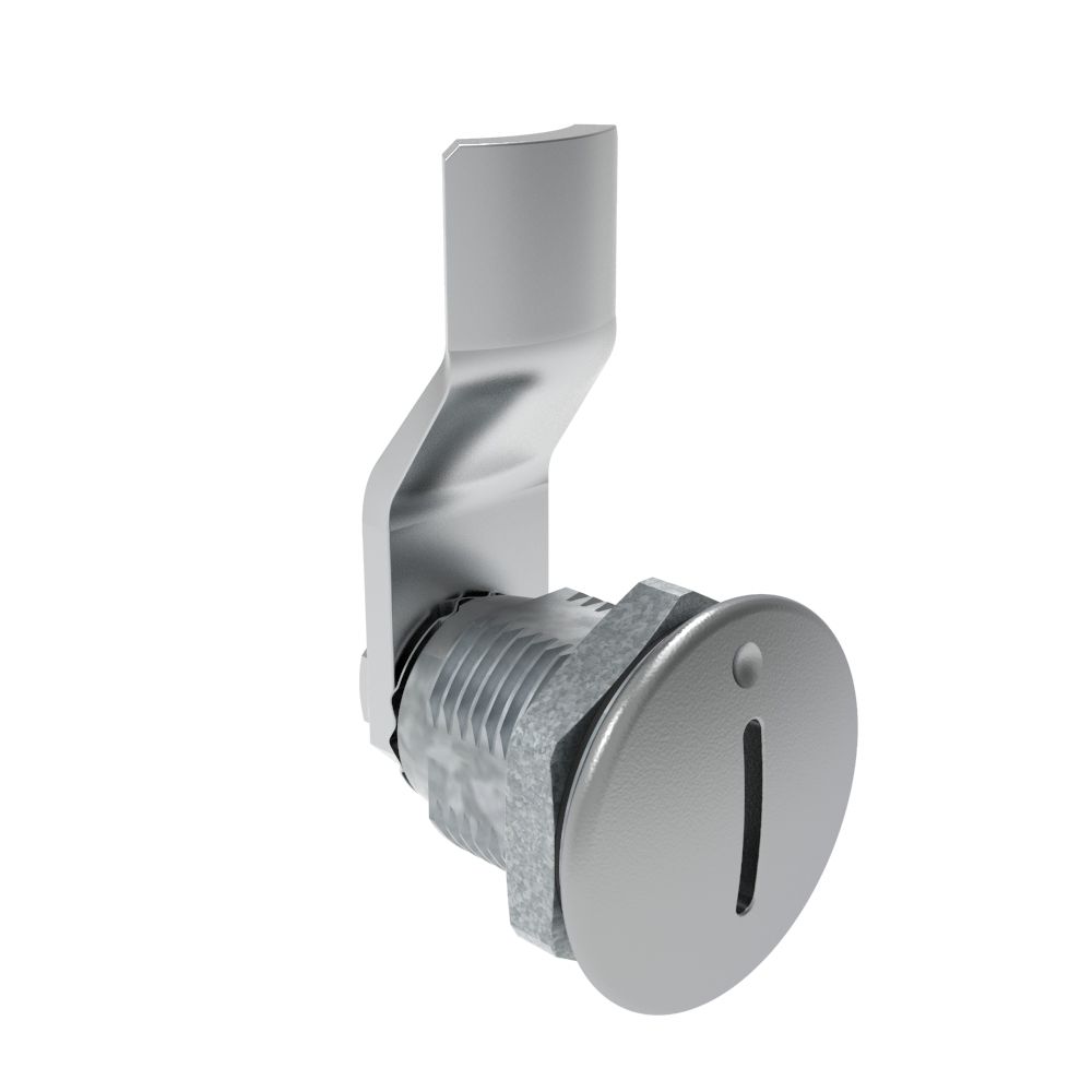 Southco Quarter-Turn Cam Latch, Slotted Recess, 14mm (.55 in) Grip, Sealed, Zinc Alloy, Chrome Plated, Bright