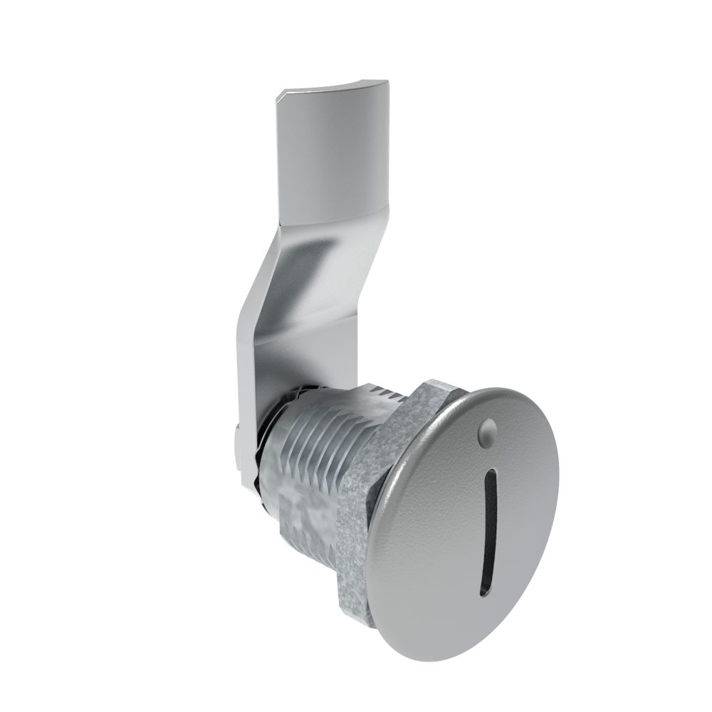 Southco Quarter-Turn Cam Latch, Slotted Recess, 16mm (.63 in) Grip, Not Sealed, Zinc Alloy, Chrome Plated, Bright