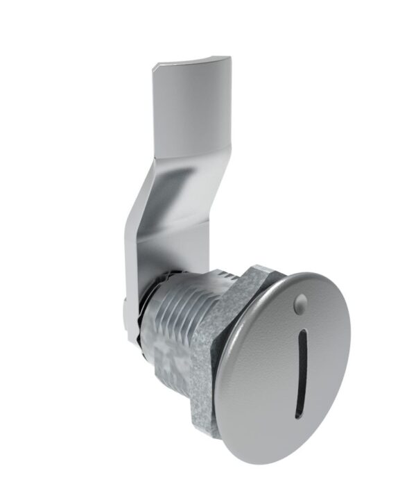 Southco Quarter-Turn Cam Latch, Slotted Recess, 16mm (.63 in) Grip, Sealed, Zinc Alloy, Chrome Plated, Bright