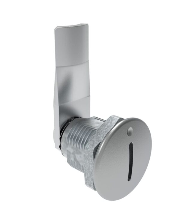 Southco Quarter-Turn Cam Latch, Slotted Recess, 22mm (.87 in) Grip, Not Sealed, Zinc Alloy, Chrome Plated, Bright