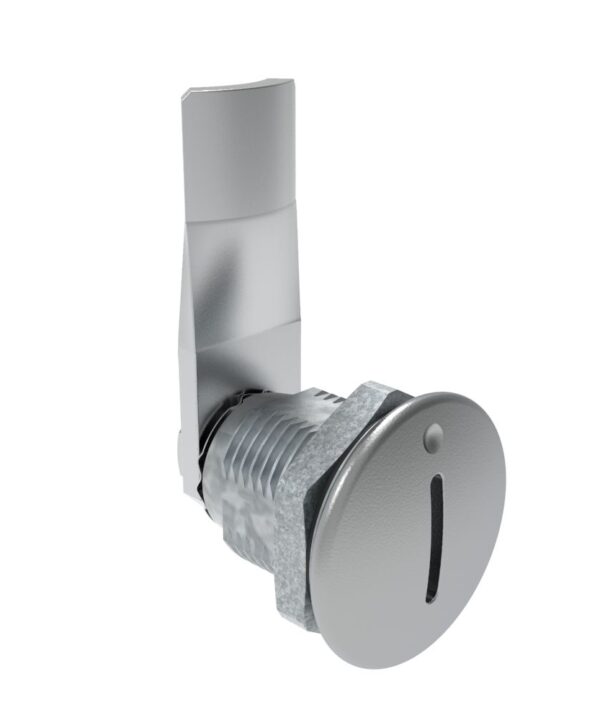 Southco Quarter-Turn Cam Latch, Slotted Recess, 22mm (.87 in) Grip, Sealed, Zinc Alloy, Chrome Plated, Bright