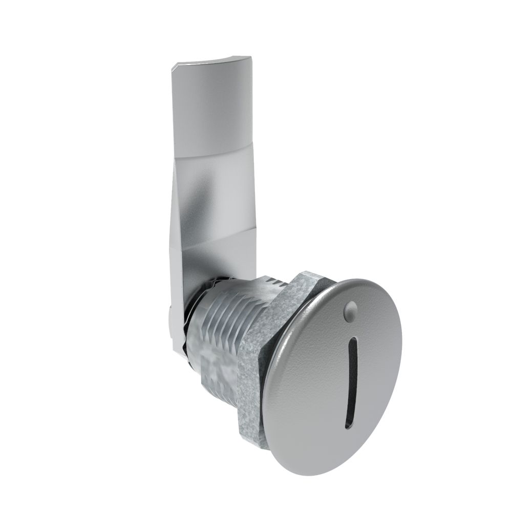 Southco Quarter-Turn Cam Latch, Slotted Recess, 22mm (.87 in) Grip, Sealed, Zinc Alloy, Chrome Plated, Bright