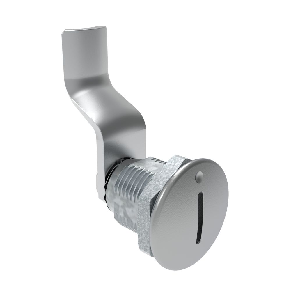 Southco Quarter-Turn Cam Latch, Slotted Recess, 38mm (1.50 in) Grip, Not Sealed, Zinc Alloy, Chrome Plated, Bright