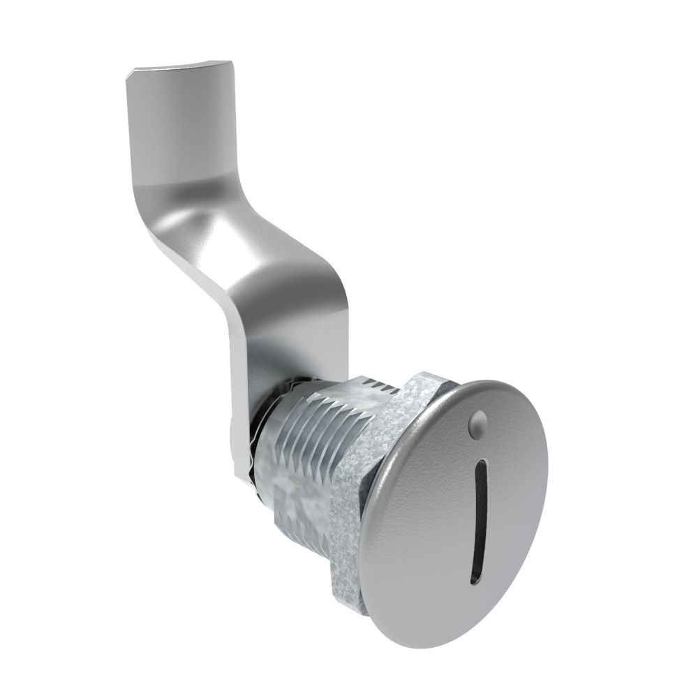 Southco Quarter-Turn Cam Latch, Slotted Recess, 42mm (1.65 in) Grip, Not Sealed, Zinc Alloy, Chrome Plated, Bright