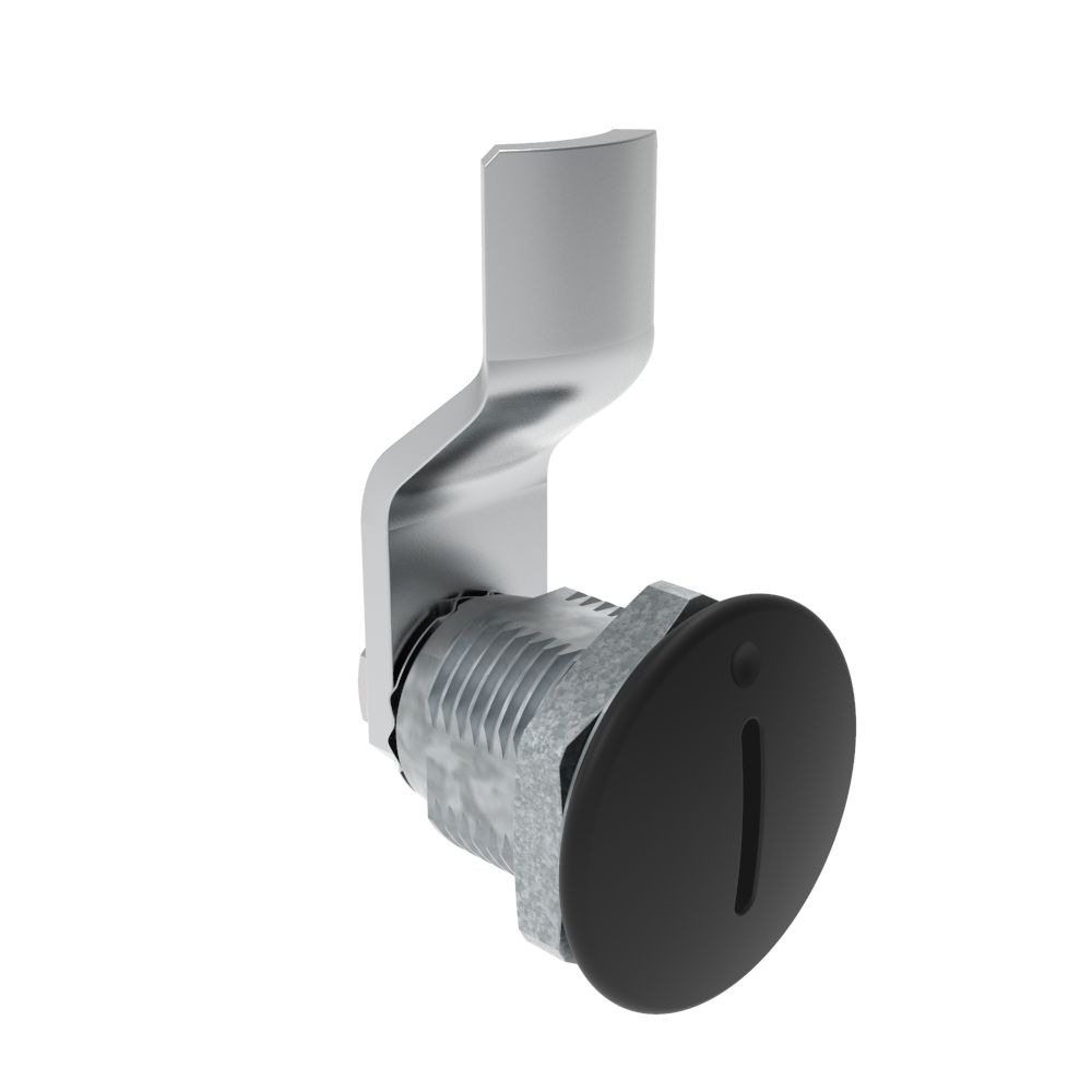 Southco Quarter-Turn Cam Latch, Slotted Recess, 10mm (.39 in) Grip, Not Sealed, Zinc Alloy, Powder Coat, Black