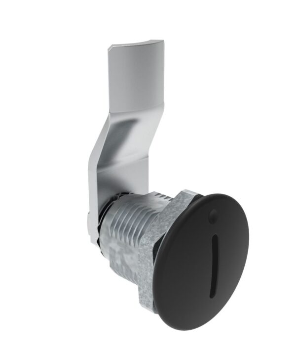 Southco Quarter-Turn Cam Latch, Slotted Recess, 16mm (.63 in) Grip, Not Sealed, Zinc Alloy, Powder Coat, Black