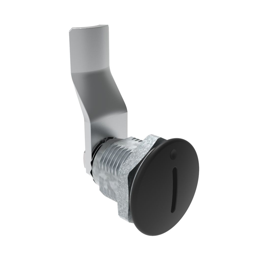 Southco Quarter-Turn Cam Latch, Slotted Recess, 30mm (1.18 in) Grip, Sealed, Zinc Alloy, Powder Coat, Black