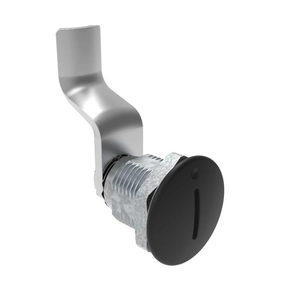 Southco Quarter-Turn Cam Latch, Slotted Recess, 40mm (1.57 in) Grip, Not Sealed, Zinc Alloy, Powder Coat, Black