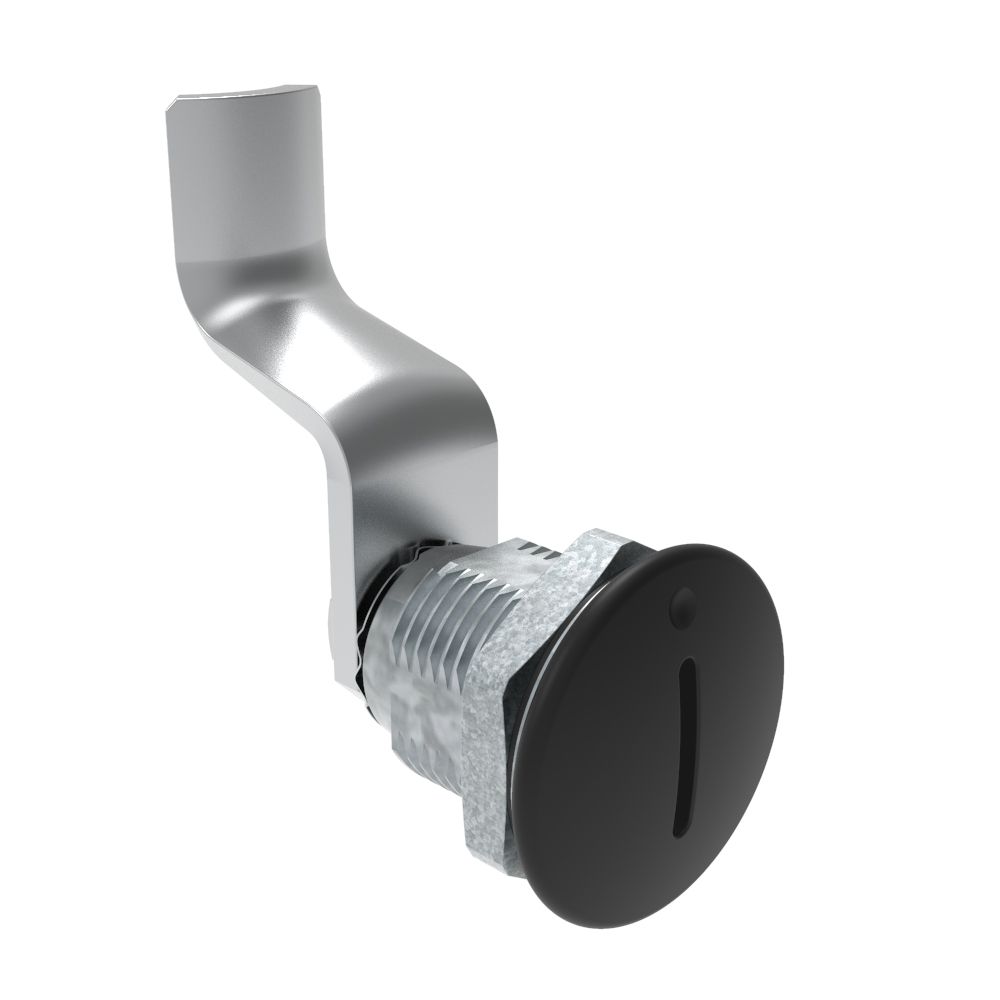Southco Quarter-Turn Cam Latch, Slotted Recess, 44mm (1.73 in) Grip, Sealed, Zinc Alloy, Powder Coat, Black