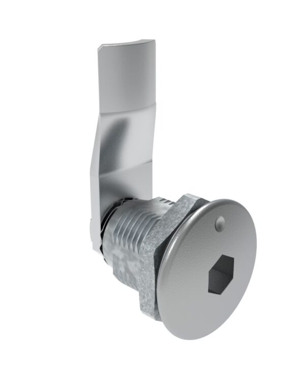 Southco Quarter-Turn Cam Latch, 8 mm Hex Recess, 20mm (.79 in) Grip, Sealed, Zinc Alloy, Chrome Plated, Bright