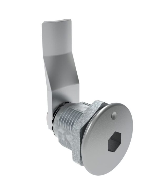 Southco Quarter-Turn Cam Latch, 8 mm Hex Recess, 26mm (1.02 in) Grip, Sealed, Zinc Alloy, Chrome Plated, Bright