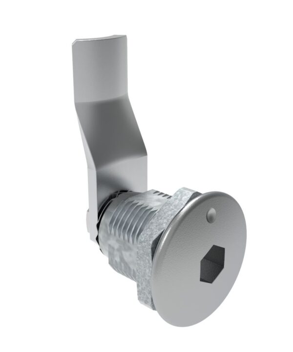 Southco Quarter-Turn Cam Latch, 8 mm Hex Recess, 28mm (1.10 in) Grip, Not Sealed, Zinc Alloy, Chrome Plated, Bright