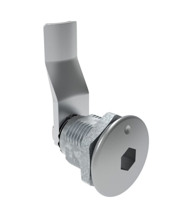 Southco Quarter-Turn Cam Latch, 8 mm Hex Recess, 28mm (1.10 in) Grip, Sealed, Zinc Alloy, Chrome Plated, Bright