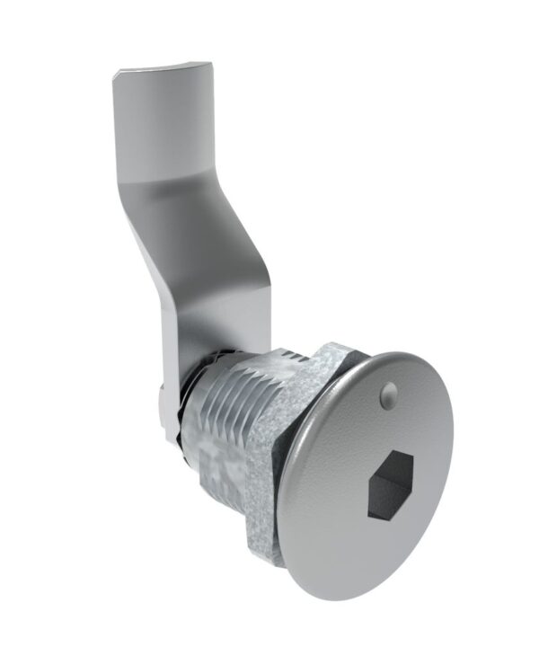 Southco Quarter-Turn Cam Latch, 8 mm Hex Recess, 32mm (1.25 in) Grip, Sealed, Zinc Alloy, Chrome Plated, Bright