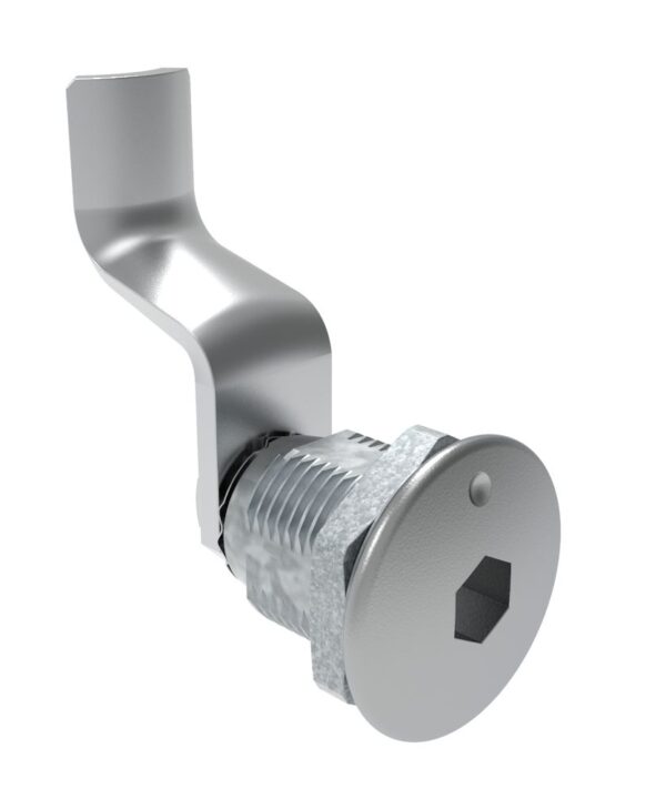 Southco Quarter-Turn Cam Latch, 8 mm Hex Recess, 44mm (1.73 in) Grip, Not Sealed, Zinc Alloy, Chrome Plated, Bright