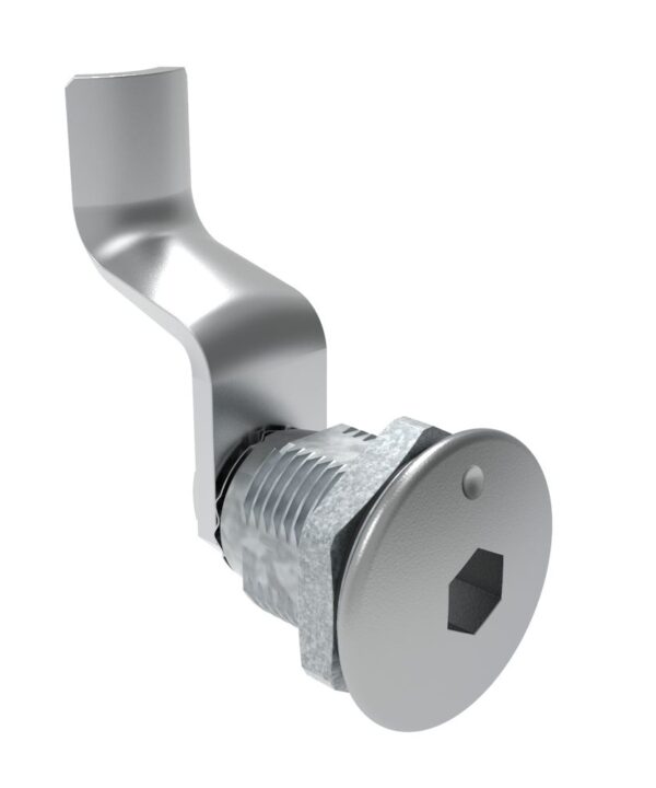Southco Quarter-Turn Cam Latch, 8 mm Hex Recess, 44mm (1.73 in) Grip, Sealed, Zinc Alloy, Chrome Plated, Bright