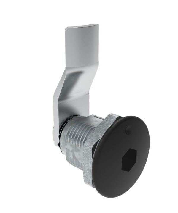 Southco Quarter-Turn Cam Latch, 8 mm Hex Recess, 16mm (.63 in) Grip, Not Sealed, Zinc Alloy, Powder Coat, Black