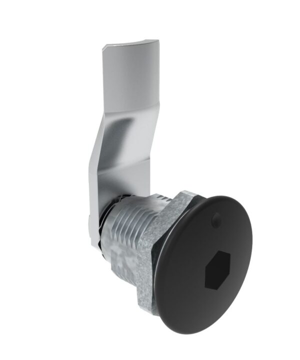 Southco Quarter-Turn Cam Latch, 8 mm Hex Recess, 18mm (.71 in) Grip, Sealed, Zinc Alloy, Powder Coat, Black