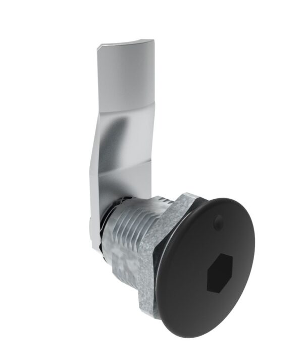 Southco Quarter-Turn Cam Latch, 8 mm Hex Recess, 20mm (.79 in) Grip, Sealed, Zinc Alloy, Powder Coat, Black