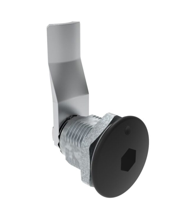 Southco Quarter-Turn Cam Latch, 8 mm Hex Recess, 26mm (1.02 in) Grip, Sealed, Zinc Alloy, Powder Coat, Black