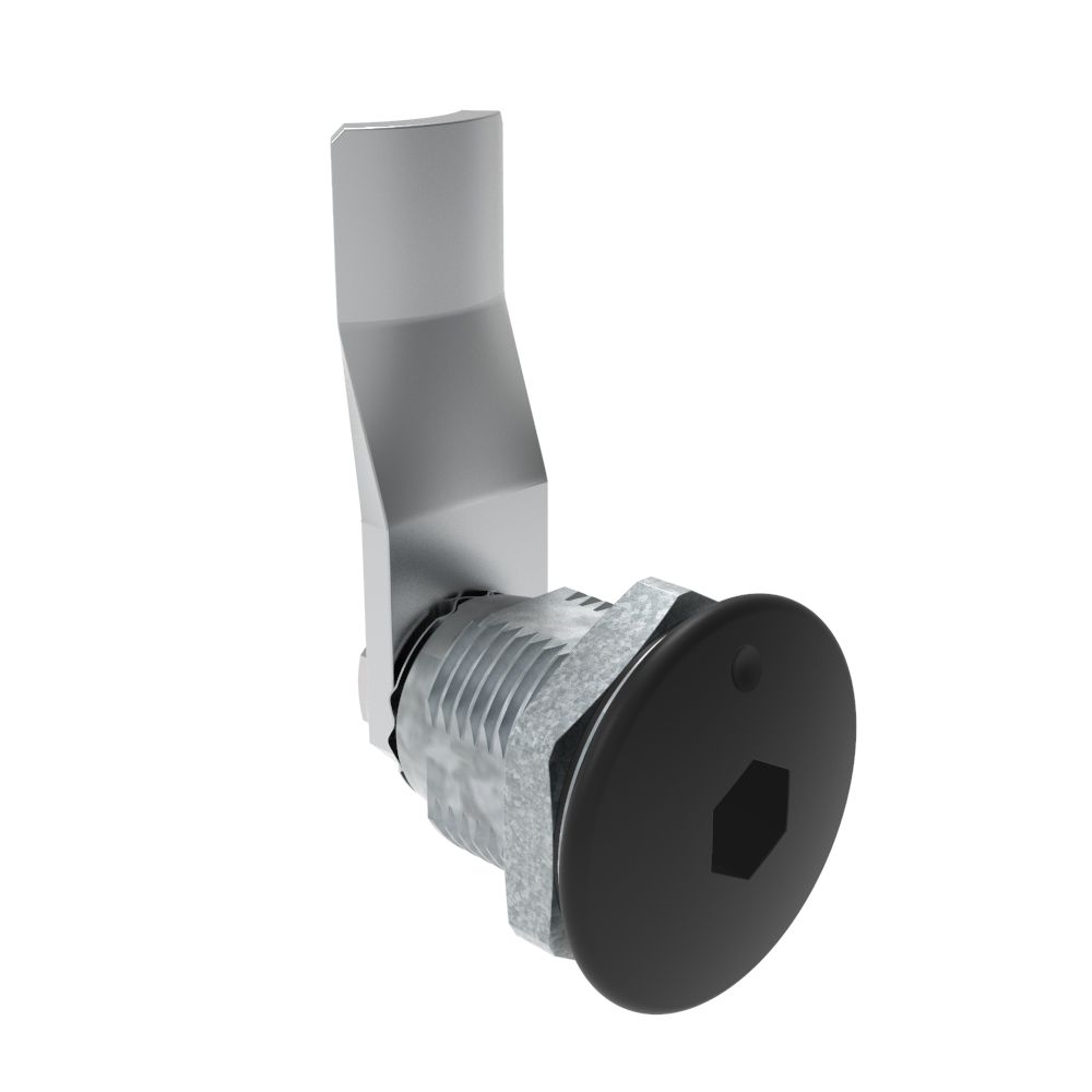 Southco Quarter-Turn Cam Latch, 8 mm Hex Recess, 26mm (1.02 in) Grip, Sealed, Zinc Alloy, Powder Coat, Black