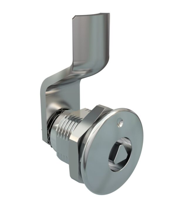 Southco Quarter-Turn Cam Latch, 7 mm Triangle Recess, 6mm (.24 in) Grip, Not Sealed, Zinc Alloy, Chrome Plated, Bright