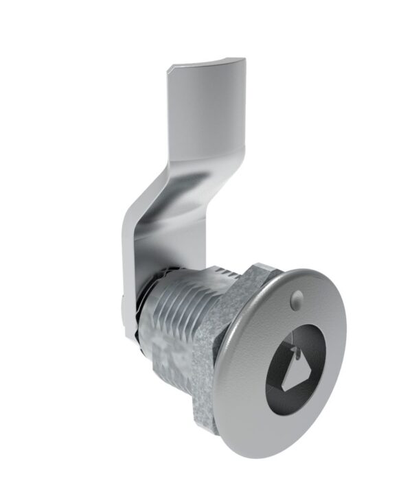Southco Quarter-Turn Cam Latch, 7 mm Triangle Recess, 12mm (.47 in) Grip, Not Sealed, Zinc Alloy, Chrome Plated, Bright