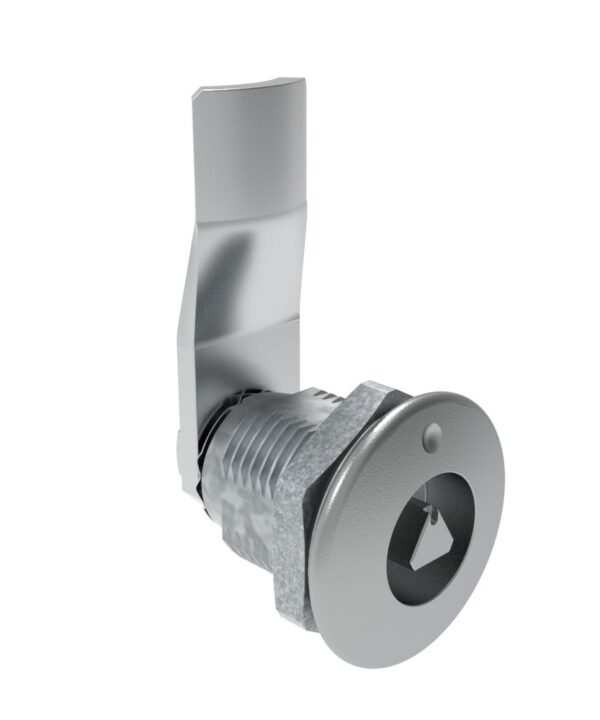 Southco Quarter-Turn Cam Latch, 7 mm Triangle Recess, 20mm (.79 in) Grip, Sealed, Zinc Alloy, Chrome Plated, Bright