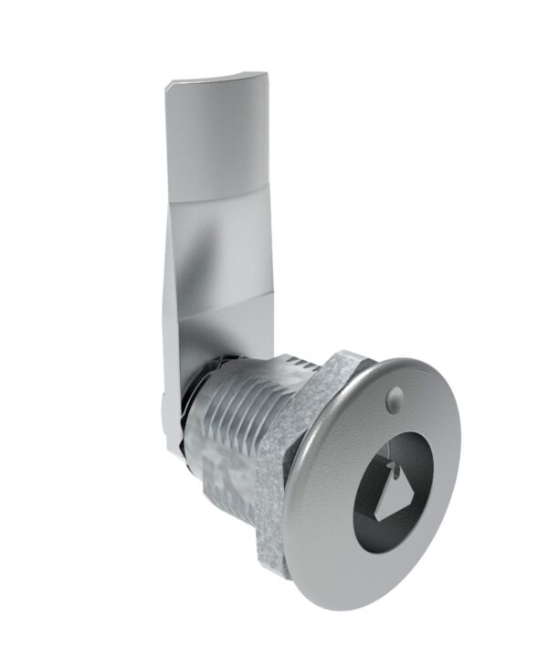 Southco Quarter-Turn Cam Latch, 7 mm Triangle Recess, 22mm (.87 in) Grip, Not Sealed, Zinc Alloy, Chrome Plated, Bright