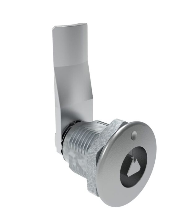 Southco Quarter-Turn Cam Latch, 7 mm Triangle Recess, 24mm (.94 in) Grip, Not Sealed, Zinc Alloy, Chrome Plated, Bright