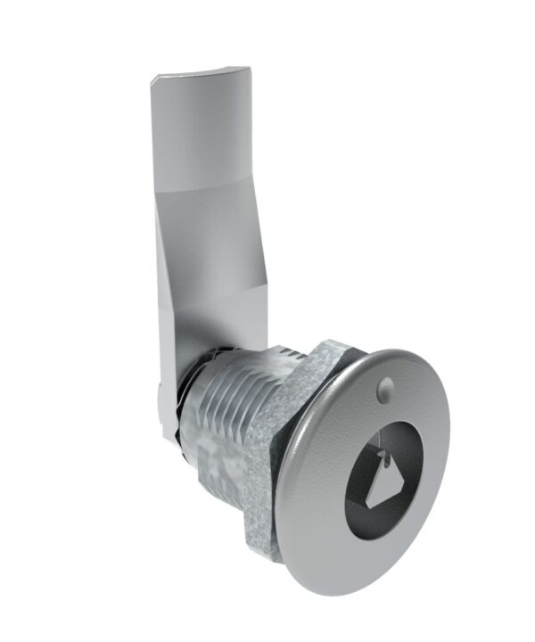 Southco Quarter-Turn Cam Latch, 7 mm Triangle Recess, 24mm (.94 in) Grip, Sealed, Zinc Alloy, Chrome Plated, Bright