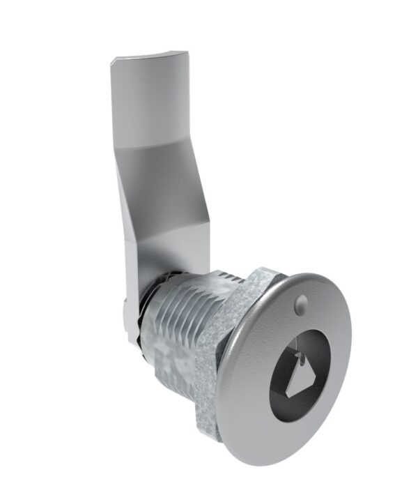 Southco Quarter-Turn Cam Latch, 7 mm Triangle Recess, 26mm (1.02 in) Grip, Not Sealed, Zinc Alloy, Chrome Plated, Bright