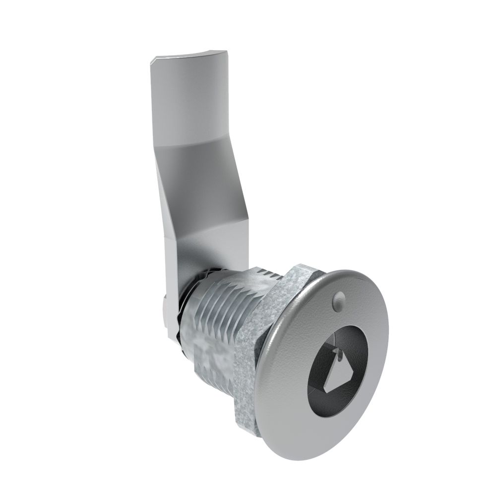 Southco Quarter-Turn Cam Latch, 7 mm Triangle Recess, 26mm (1.02 in) Grip, Not Sealed, Zinc Alloy, Chrome Plated, Bright