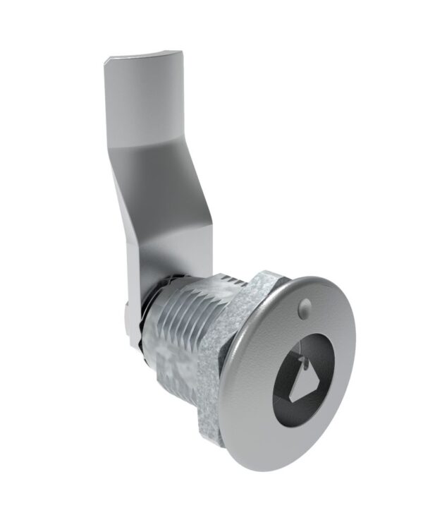 Southco Quarter-Turn Cam Latch, 7 mm Triangle Recess, 28mm (1.10 in) Grip, Not Sealed, Zinc Alloy, Chrome Plated, Bright