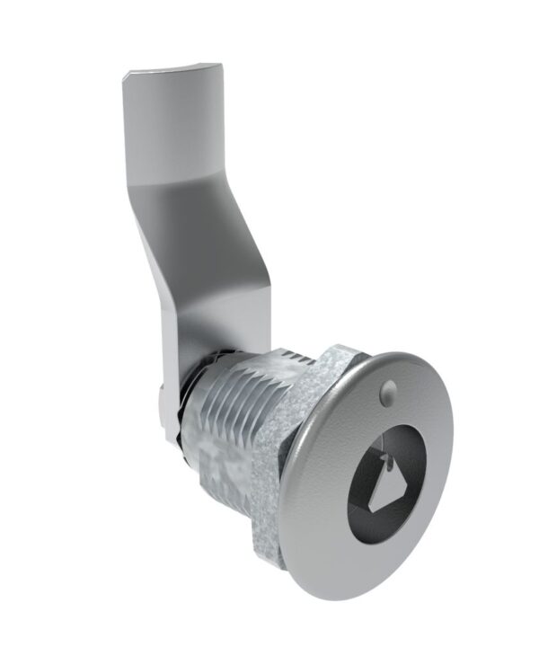 Southco Quarter-Turn Cam Latch, 7 mm Triangle Recess, 30mm (1.18 in) Grip, Not Sealed, Zinc Alloy, Chrome Plated, Bright