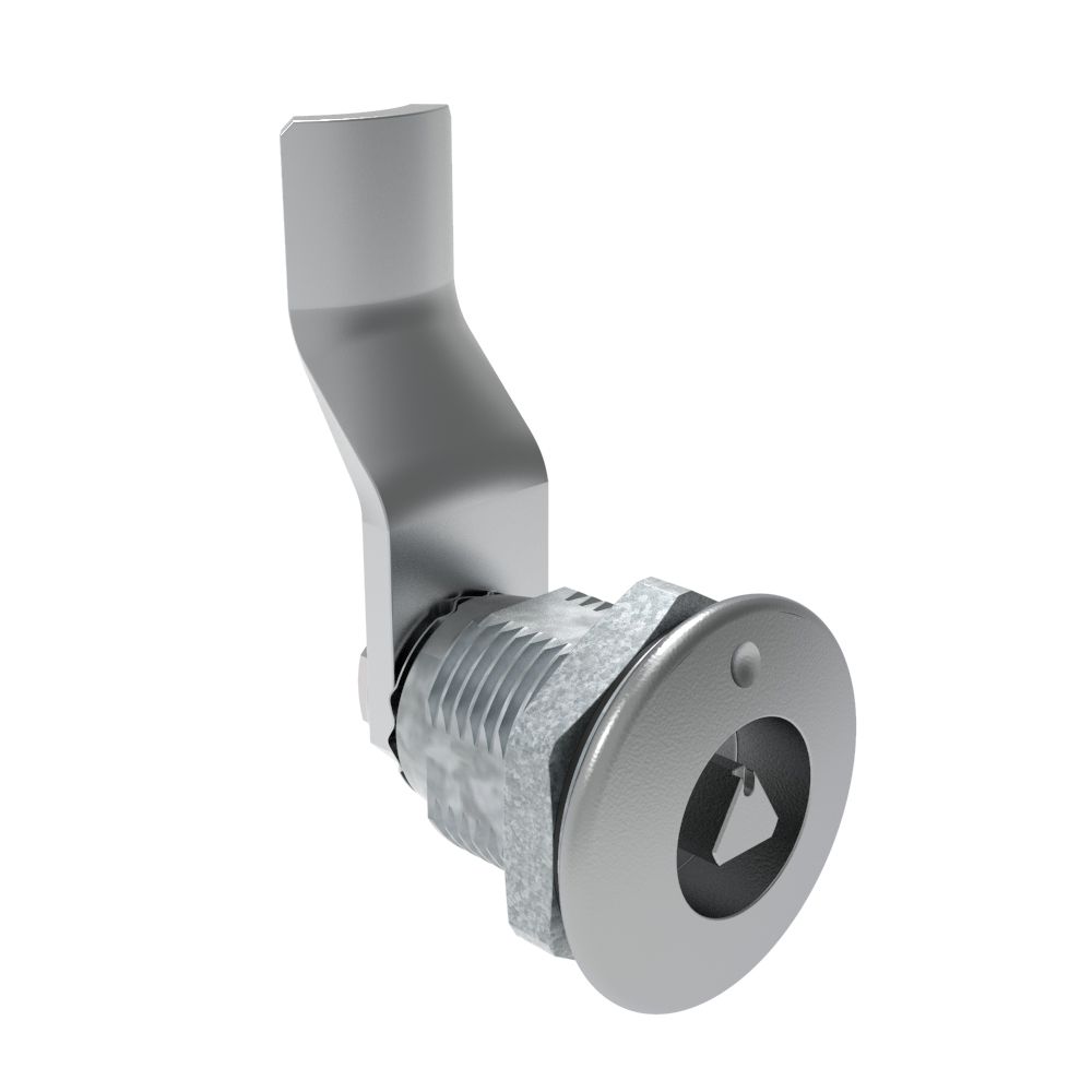 Southco Quarter-Turn Cam Latch, 7 mm Triangle Recess, 32mm (1.25 in) Grip, Sealed, Zinc Alloy, Chrome Plated, Bright