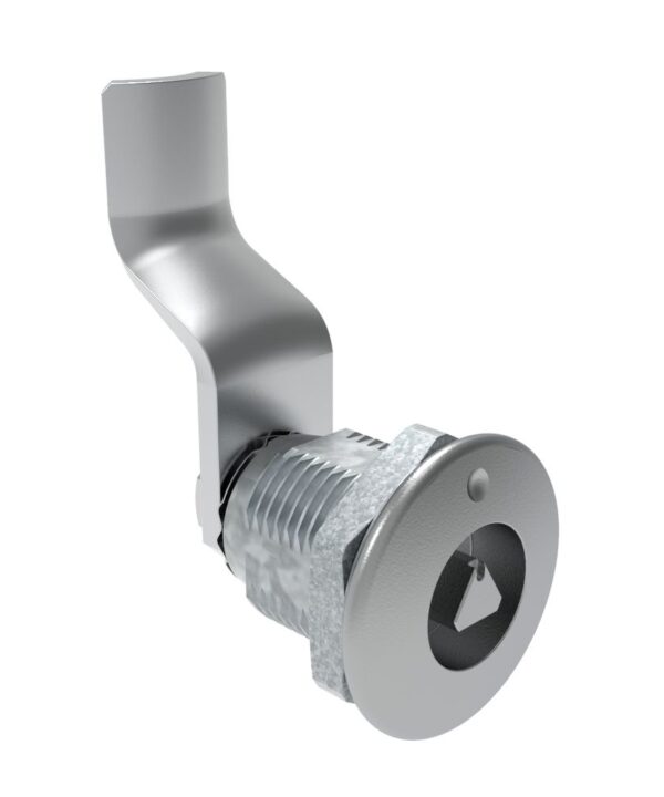 Southco Quarter-Turn Cam Latch, 7 mm Triangle Recess, 38mm (1.50 in) Grip, Not Sealed, Zinc Alloy, Chrome Plated, Bright