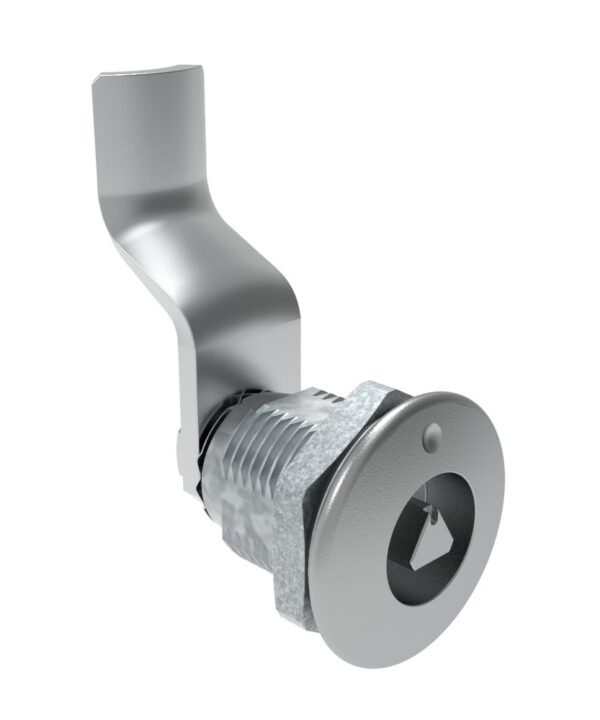 Southco Quarter-Turn Cam Latch, 7 mm Triangle Recess, 38mm (1.50 in) Grip, Sealed, Zinc Alloy, Chrome Plated, Bright