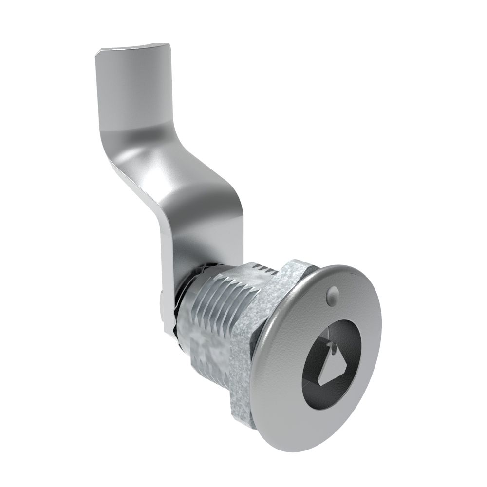 Southco Quarter-Turn Cam Latch, 7 mm Triangle Recess, 40mm (1.57 in) Grip, Not Sealed, Zinc Alloy, Chrome Plated, Bright