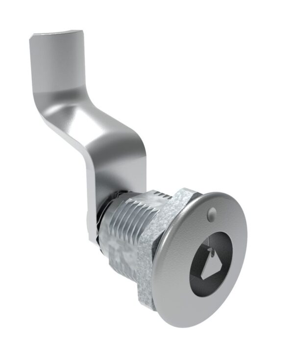 Southco Quarter-Turn Cam Latch, 7 mm Triangle Recess, 44mm (1.73 in) Grip, Not Sealed, Zinc Alloy, Chrome Plated, Bright