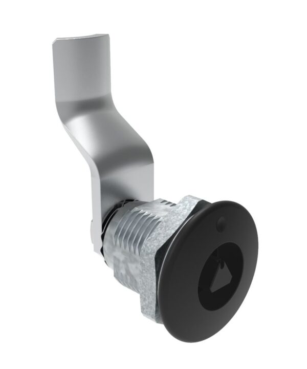 Southco Quarter-Turn Cam Latch, 7 mm Triangle Recess, 36mm (1.42 in) Grip, Sealed, Zinc Alloy, Powder Coat, Black