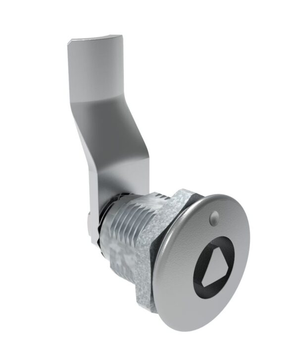 Southco Quarter-Turn Cam Latch, 8 mm Triangle Recess, 30mm (1.18 in) Grip, Sealed, Zinc Alloy, Chrome Plated, Bright