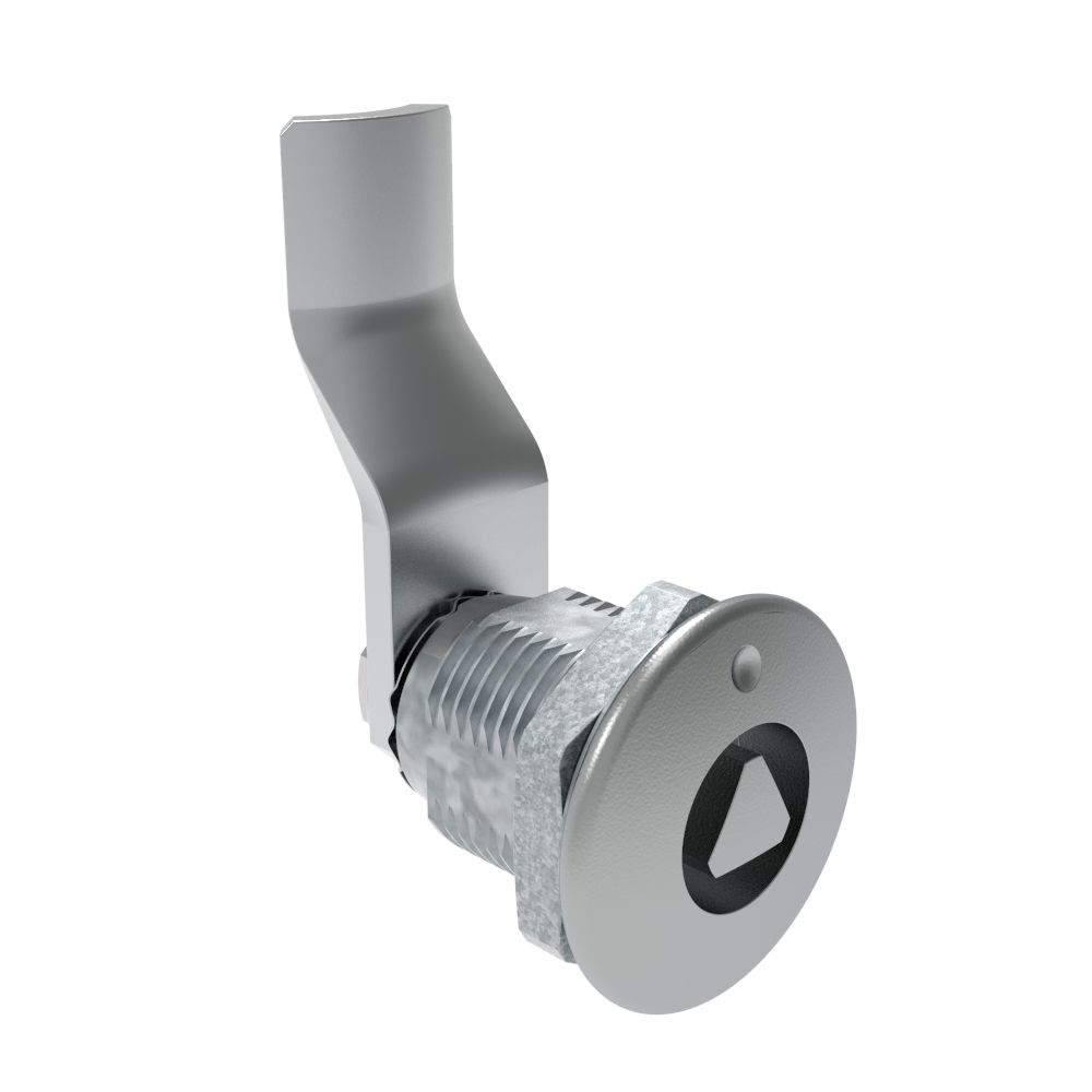 Southco Quarter-Turn Cam Latch, 8 mm Triangle Recess, 32mm (1.25 in) Grip, Not Sealed, Zinc Alloy, Chrome Plated, Bright