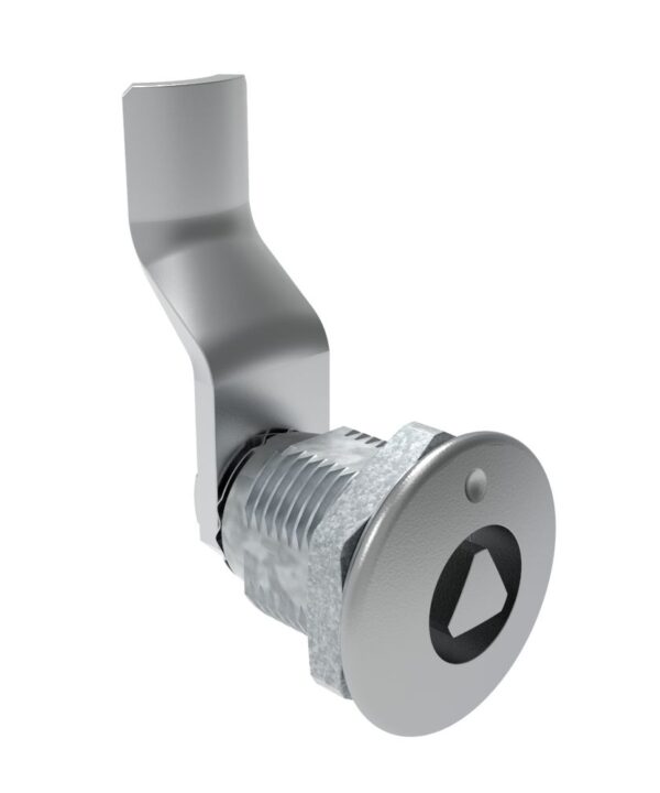 Southco Quarter-Turn Cam Latch, 8 mm Triangle Recess, 34mm (1.34 in) Grip, Not Sealed, Zinc Alloy, Chrome Plated, Bright