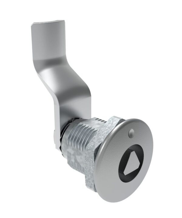 Southco Quarter-Turn Cam Latch, 8 mm Triangle Recess, 36mm (1.42 in) Grip, Not Sealed, Zinc Alloy, Chrome Plated, Bright