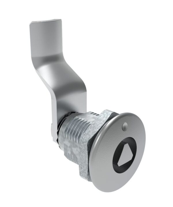 Southco Quarter-Turn Cam Latch, 8 mm Triangle Recess, 36mm (1.42 in) Grip, Sealed, Zinc Alloy, Chrome Plated, Bright
