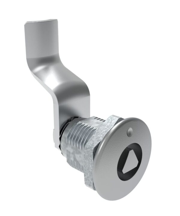 Southco Quarter-Turn Cam Latch, 8 mm Triangle Recess, 40mm (1.57 in) Grip, Not Sealed, Zinc Alloy, Chrome Plated, Bright