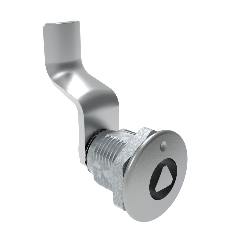 Southco Quarter-Turn Cam Latch, 8 mm Triangle Recess, 42mm (1.65 in) Grip, Not Sealed, Zinc Alloy, Chrome Plated, Bright