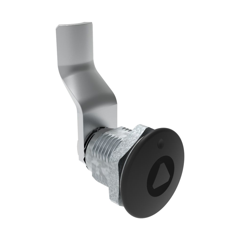 Southco Quarter-Turn Cam Latch, 8 mm Triangle Recess, 34mm (1.34 in) Grip, Sealed, Zinc Alloy, Powder Coat, Black